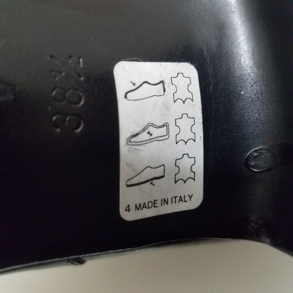 Vivien Lee Italian Made Leather Block Heel Boots Women's Size 8 - Picture 9 of 12